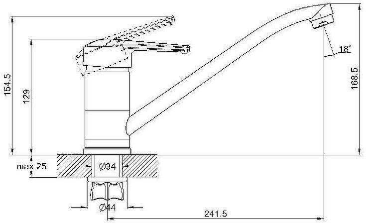 Смеситель для кухни G-Lauf LWZ4-A182 Хром Смеситель для кухни G-Lauf LWZ4-A182 Хром