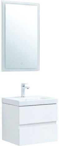 Комплект мебели для ванной Aquanet Беркли 50 306356 подвесной Белый глянец