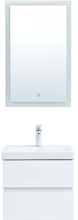 Комплект мебели для ванной Aquanet Беркли 50 306356 подвесной Белый глянец