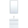 Комплект мебели для ванной Aquanet Беркли 50 306356 подвесной Белый глянец