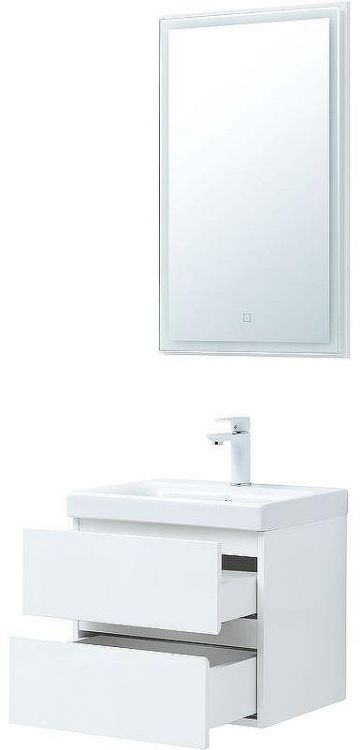 Комплект мебели для ванной Aquanet Беркли 50 306356 подвесной Белый глянец