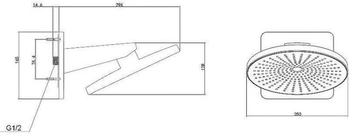 Верхний душ Vincea Inspire VSHD-3I5CCH Хром