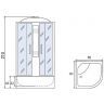 Душевая кабина Мономах 80x80x43 С МЗ 10000005785 без гидромассажа