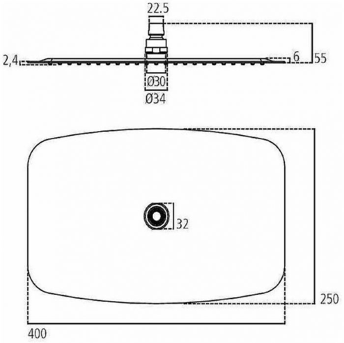 Верхний душ Ideal Standard Ideal Rain Luxe B0391MY Хром