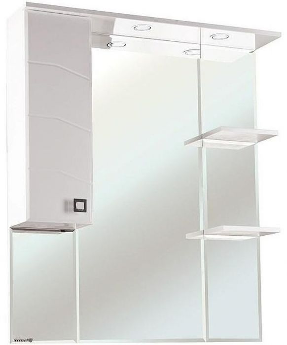 Зеркало со шкафом Bellezza Джулия 85 L 4611214002016 с подсветкой L Белое