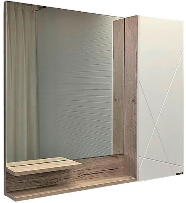 Зеркало со шкафом Comforty Мерано 90 00-00008508 Дуб дымчатый