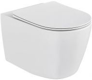 Унитаз Bas Round New Rimless УНИ0026 цвет Белый с сиденьем Микролифт