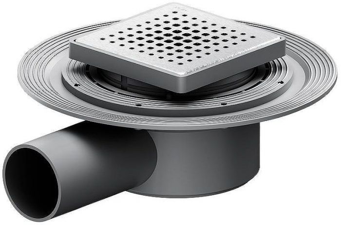 Душевой трап AM.PM MasterFlow 10 W01BD-P11-010-01SB с решеткой Хром матовый Cut Gradient