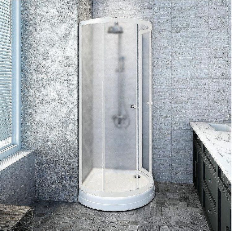 Душевой уголок Radomir Стронг 100x100 1-03-1-0-0-1811 профиль Белый стекло матовое Душевой уголок Radomir Стронг 100x100 1-03-1-0-0-1811 профиль Белый стекло матовое
