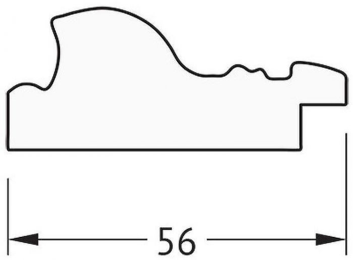 Зеркало Evoform Definite 134х74 BY 3296 в багетной раме - Виньетка состаренное серебро 56
