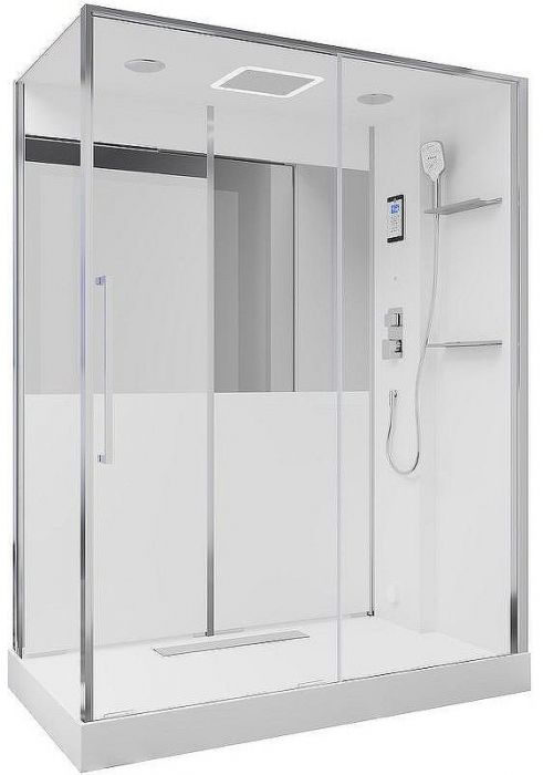 Душевая кабина Black&White Galaxy G8890 160х85 889000 с паром без гидромассажа