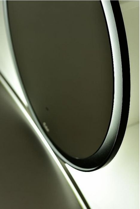 Зеркало Sintesi Callisto 80 SIN-SPEC-CALLISTO-80 с подсветкой Черное матовое с сенсорным выключателем