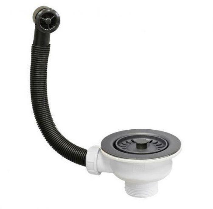 Слив-перелив для кухонной мойки McAlpine OF2-113S-MLB цвет Белый Хром