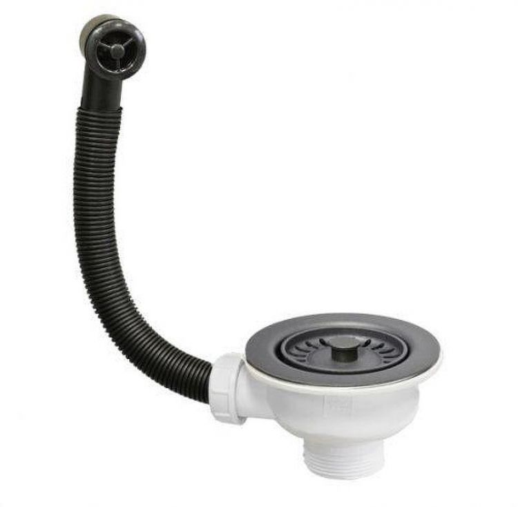 Слив-перелив для кухонной мойки McAlpine OF2-113S-MLB цвет Белый Хром