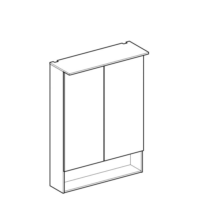 Шкафчик с зеркалом Geberit Acanto, 60x22, [500.644.00.2]