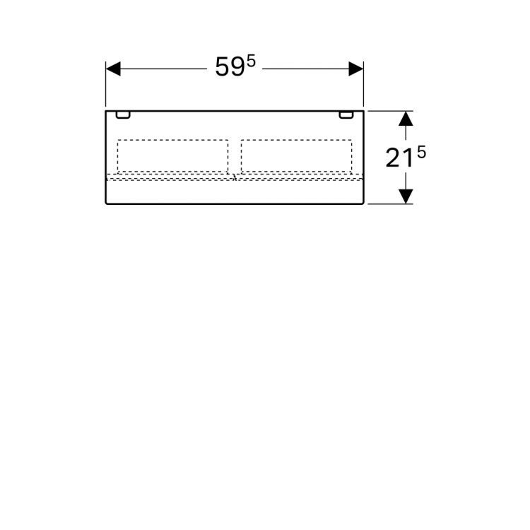 Шкафчик с зеркалом Geberit Acanto, 60x22, [500.644.00.2]