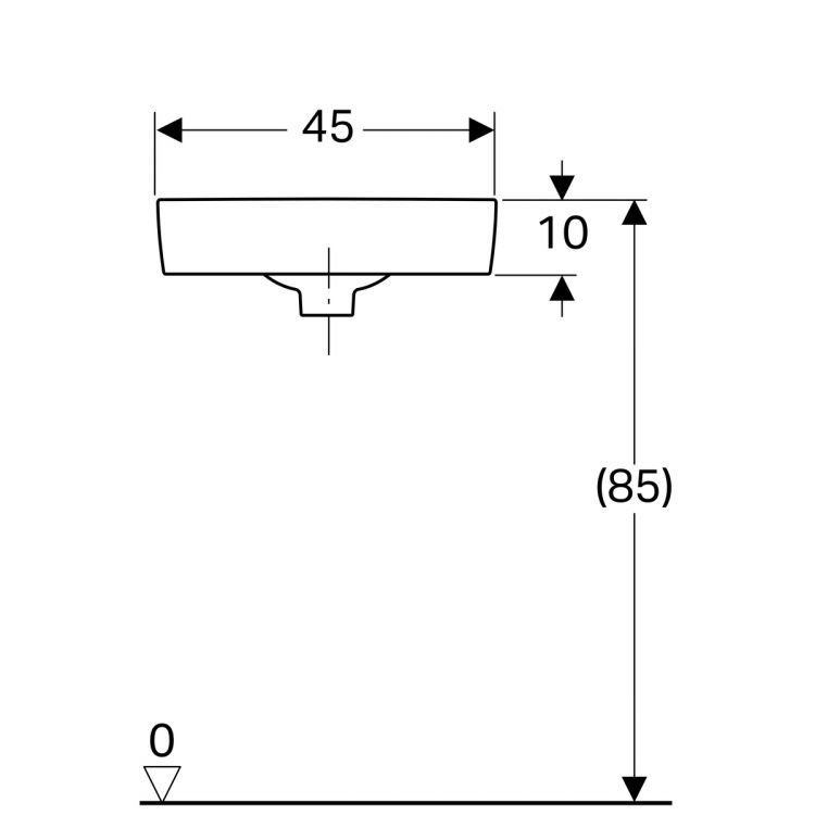 Раковина Geberit Renova Nr.1 Comprimo, 276132000 Раковина Geberit Renova Nr.1 Comprimo, 276132000