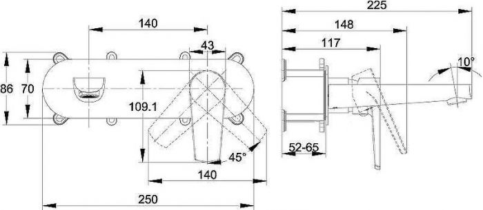 Смеситель для раковины Cersanit Moduo 64096 Хром