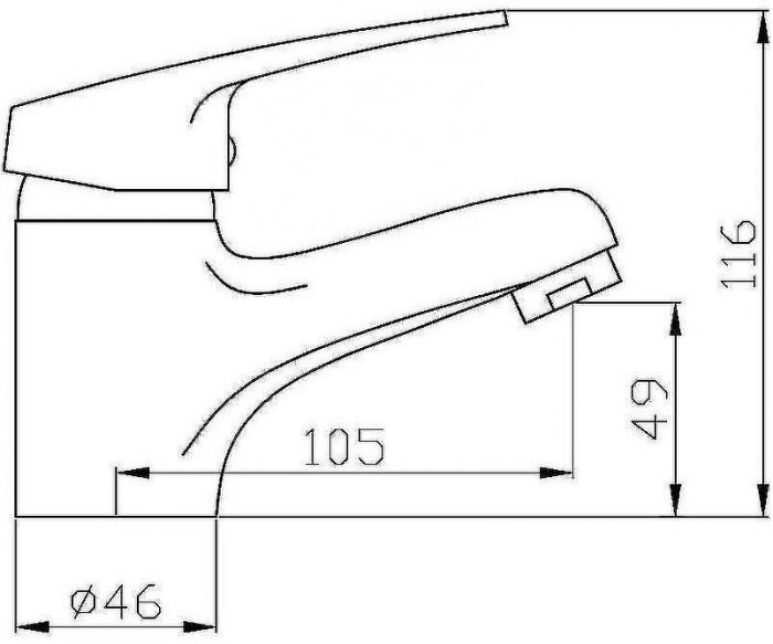 Смеситель для раковины Agger Exact A2102100 Хром