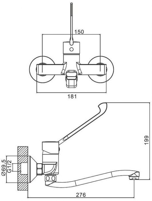 Смеситель для кухни Belz B79019-3 цвет Оружейная сталь