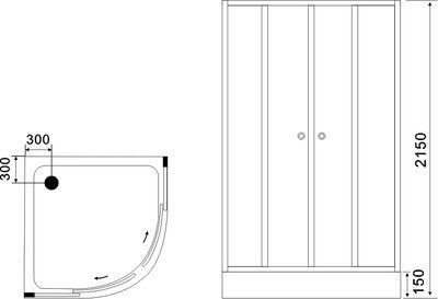 Душевая кабина Black&White Galaxy G8503 Душевая кабина Black&White Galaxy G8503