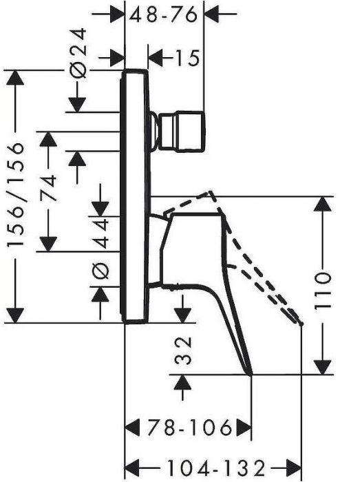 Смеситель для душа Hansgrohe Vivenis 75415000 Хром