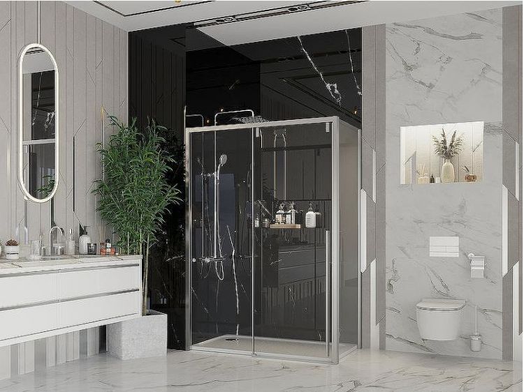 Душевой уголок Ambassador Intense 150x100 110021104IX-100IX профиль Хром стекло прозрачное