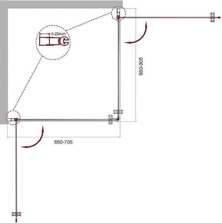 Душевой уголок BelBagno Etna 70х90 ETNA-AH-2-70/90-C-Cr профиль Хром стекло прозрачное
