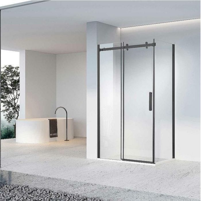 Душевой уголок Vincea Como-N 130x100 VSR-4CN1013CLB профиль Черный стекло прозрачное