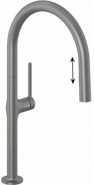 Смеситель для кухни Kludi Reef 50851N275 цвет Оружейная сталь