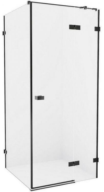 Душевой уголок New Trendy Avexa Black 110x80 R EXK-1834 профиль Черный стекло прозрачное