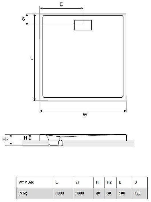 Акриловый поддон для душа Excellent Zero 100х100 BREX.1202.100.100.WHN Белый