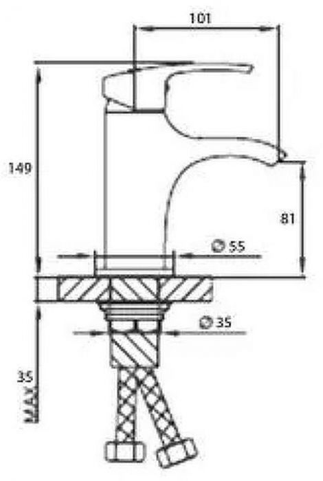 Смеситель для раковины Frap H69 F1069 Хром
