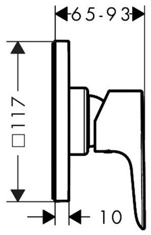 Hansgrohe Talis E Смеситель для душа, встраивемый, цвет: черный матовый