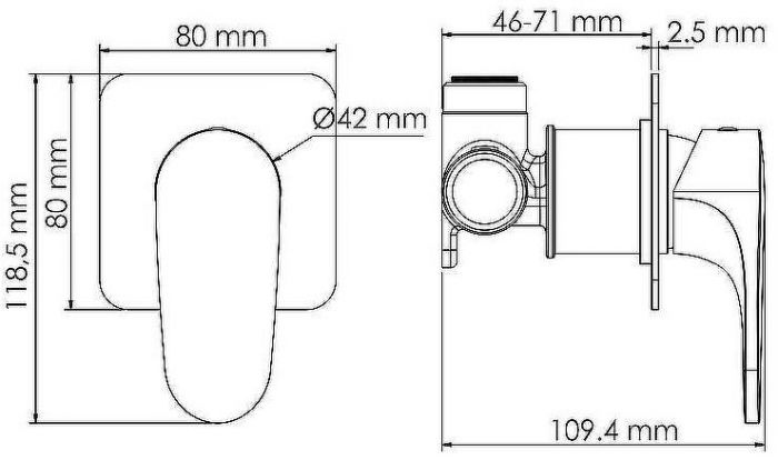Смеситель для душа WasserKRAFT Havel 3651 Золото матовое
