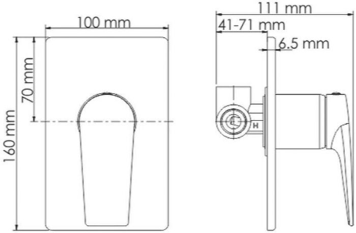 Смеситель для душа WasserKRAFT Glan 6651 Черный глянцевый