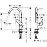 Hansgrohe Logis Смеситель для раковины, 1 отв., с донным клапаном, цвет: черный матовый
