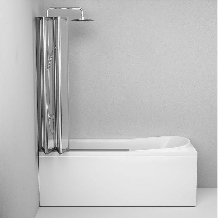 Шторка на ванну AM.PM Like 100 W80BS-100-140CT профиль Хром стекло прозрачное