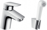 Hansgrohe Logis, Смеситель для раковины с гигиеническим душем, Цвет: хром