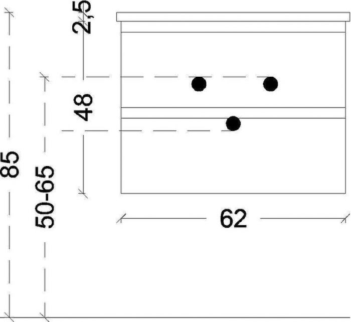 Тумба под раковину Boheme Armadi Art Capolda 65 849-065-W подвесная Белая