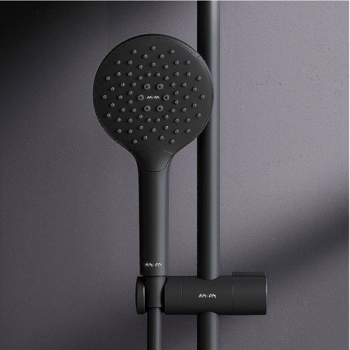 Душевая система AM.PM Like F0780422 с термостатом Черная матовая