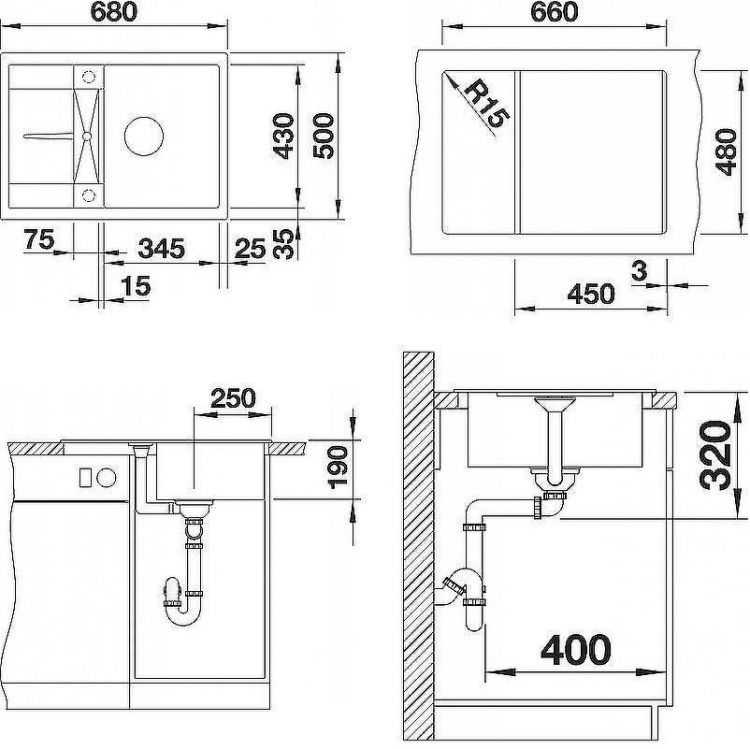 Кухонная мойка Blanco Metra 45S Compact 519581 Кофе