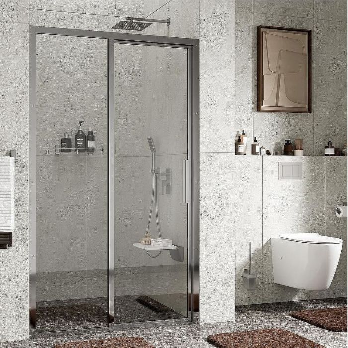 Душевая дверь WasserKRAFT Lopau 120 32S05L профиль Хром стекло прозрачное