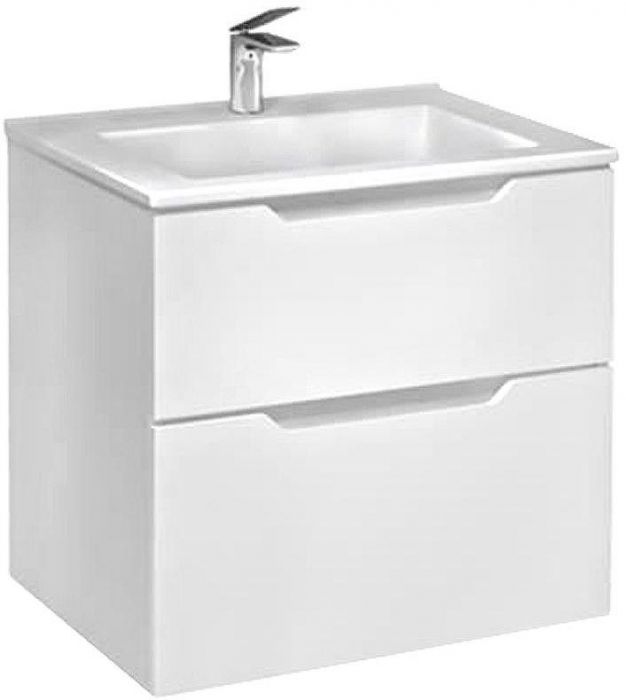 Тумба под раковину Jorno Slide 65 Sli.01.65/P/W подвесная Белая