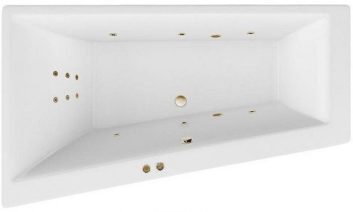 Акриловая ванна Excellent Sfera 170x100 L WAEX.SFL17.LINE.BR с гидромассажем