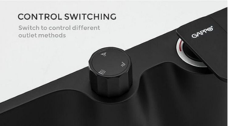 Душевая система Gappo G2495-5 Черная матовая