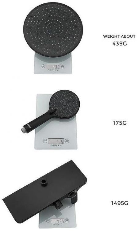 Душевая система Gappo G2495-5 Черная матовая