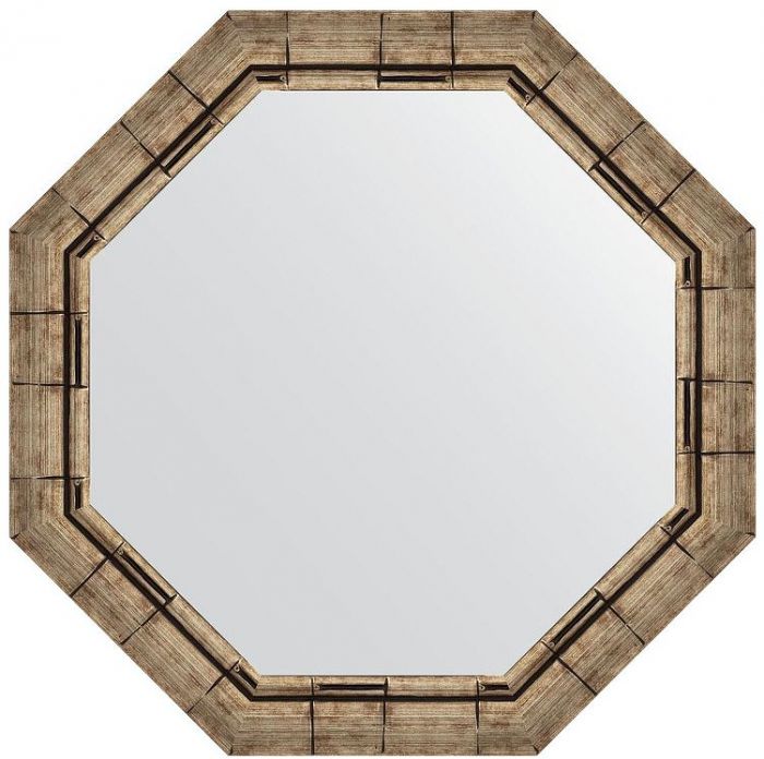 Зеркало Evoform Octagon 68х68 BY 7325 в багетной раме - Серебряный бамбук 73