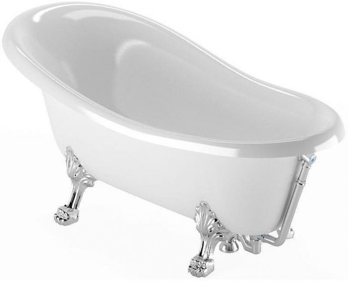 Ванна из искусственного камня Veragio Gialetta 170x80 26931 ножки Хром