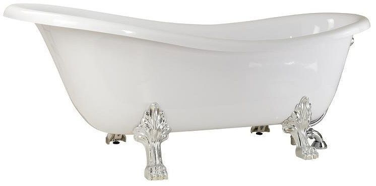 Ванна из искусственного камня Veragio Gialetta 170x80 26931 ножки Хром